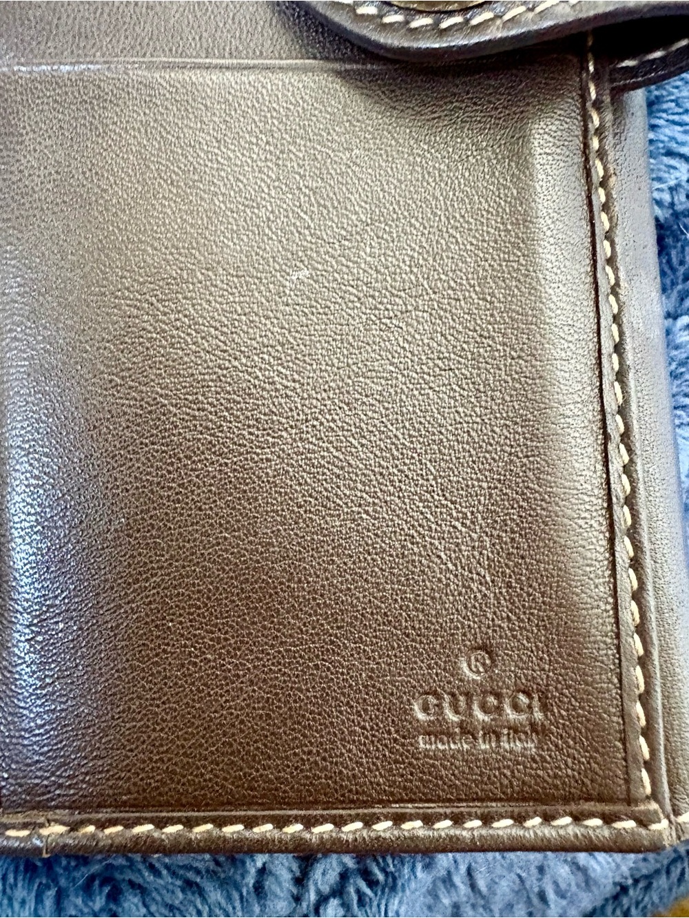 Gucci Beige Brown GG Canvas Wallet with Gold Heart Logo - Picture 4 of 9